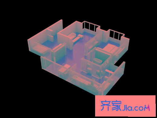 凱信水韻濱江戶型圖R 2室2廳1衛(wèi)