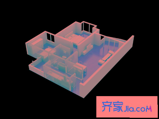 凱信水韻濱江戶型圖I 2室2廳1衛(wèi)
