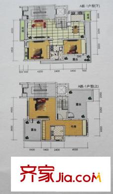 卓信龍嶺戶型圖A躍 4室2廳2衛(wèi)