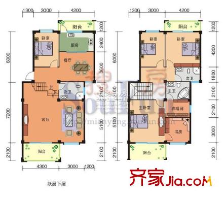 東辰陽光清華A區(qū)17#樓1~2層聯(lián)體別墅 4室2廳3衛(wèi)1廚