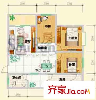 興發(fā)城東逸景戶型圖城東逸景I戶型 3室2廳1衛(wèi)1廚