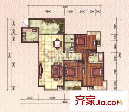 壹號(hào)大院E戶型