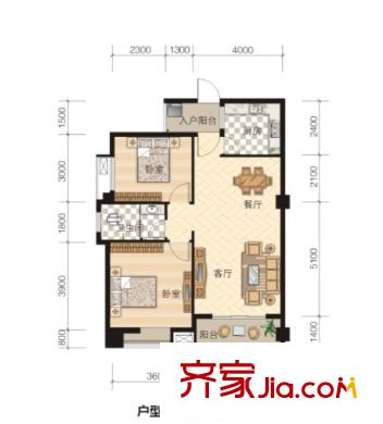 尚高境界戶型圖戶型圖G 2室2廳1衛(wèi)
