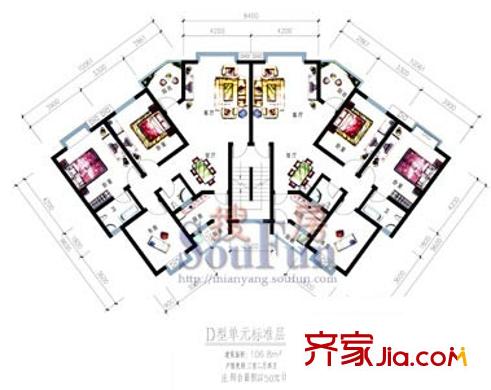 绵阳科大花园户型图-齐家网小区库