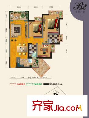 樊華似錦B2 3室1廳2衛(wèi)1廚