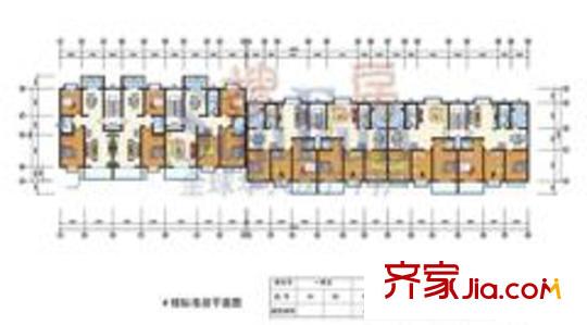 泰山城市花園戶型圖11號樓平面圖 1室