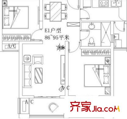 電大宿舍戶型圖8 