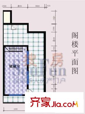 富仕名邸戶型圖閣樓平面圖 1室