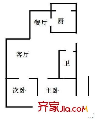 沙后巷 2室 戶型圖