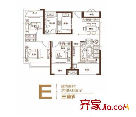 萬(wàn)達(dá)華府 0室 戶型圖
