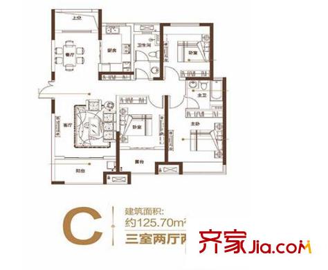 萬(wàn)達(dá)華府 0室 戶型圖