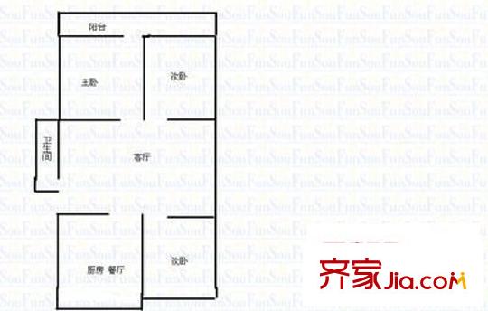 共建小區(qū) 3室 戶(hù)型圖