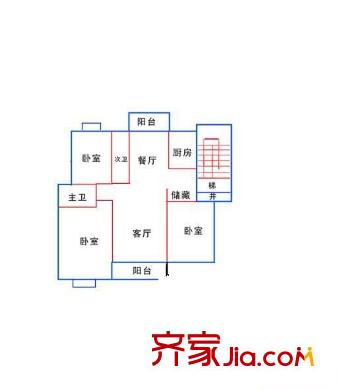 芙蓉南苑 3室 戶型圖