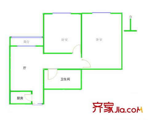 藍(lán)溪花園戶型圖11 2室2廳1衛(wèi)