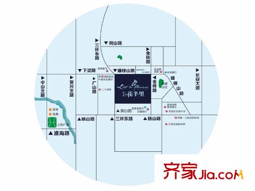 恒邦?花半里區(qū)位圖