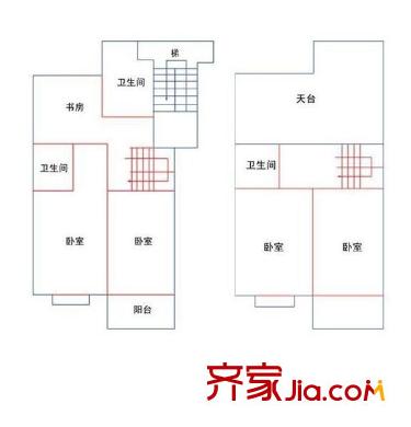 盛世佳園 4室 戶型圖