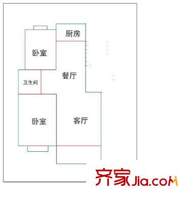 恒茂福澤園 2室 戶型圖