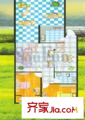 文華園戶(hù)型圖2室1廳1衛(wèi)1廚