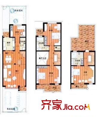 一棟洋房戶型圖48 4室3廳3衛(wèi)1廚
