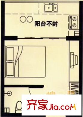櫻花小鎮(zhèn) 1室 戶型圖