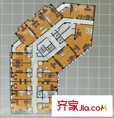 新銳領(lǐng)地戶型圖一期A2寫字樓戶型圖 