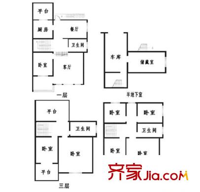 霖雨山莊 5室 戶型圖