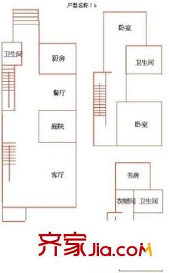 霖雨山莊 5室 戶型圖