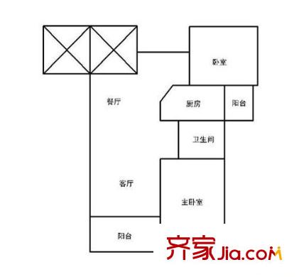 月星環(huán)球 2室 戶型圖