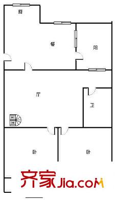 泰山嘉園 2室 戶型圖