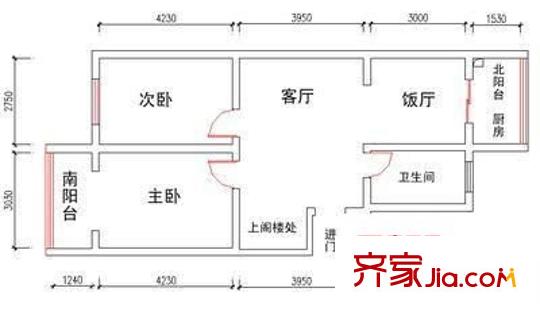 望城花園 2室 戶型圖