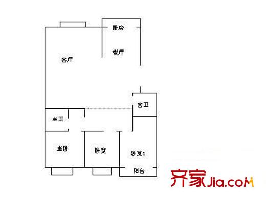 金陽家園 3室 戶型圖