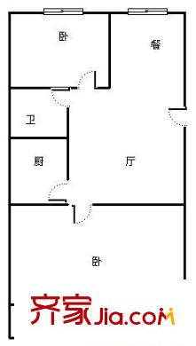 天成花園 2室 戶型圖