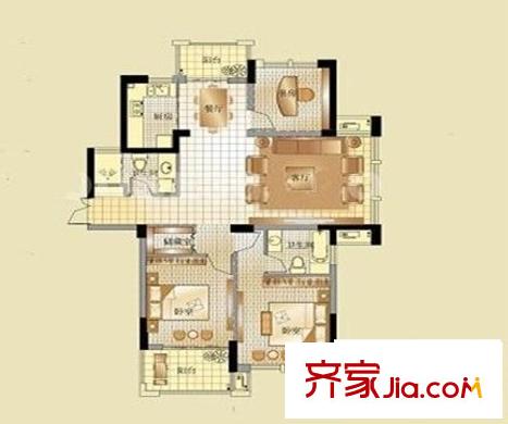 華潤(rùn)花園 3室 戶型圖