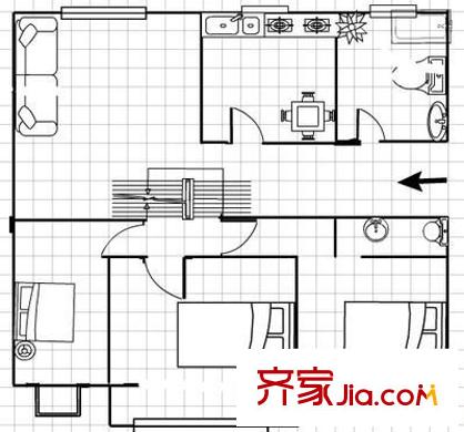 民和園 3室 戶型圖
