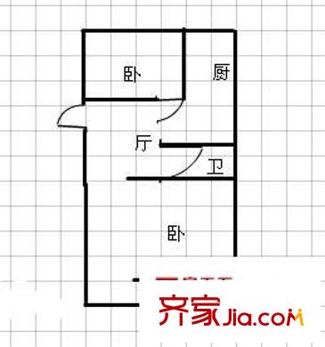民健園 2室 戶型圖