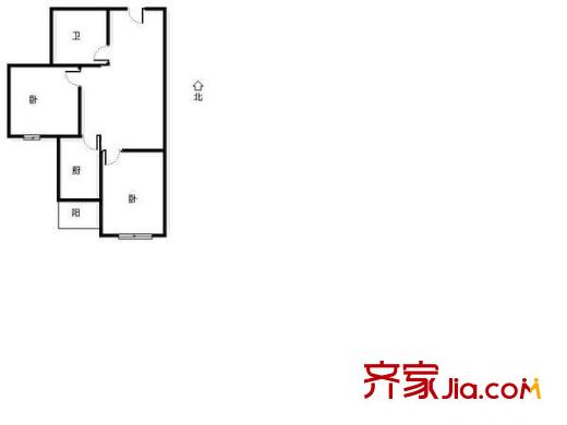 梅園小區(qū) 2室 戶型圖