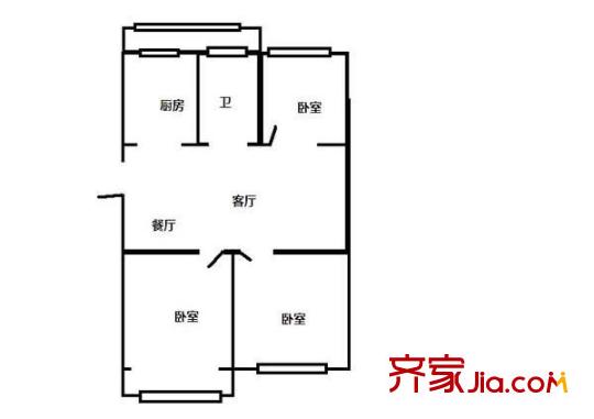 劉場(chǎng)世紀(jì)花園 3室 戶(hù)型圖
