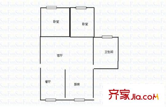 民康園 2室 戶型圖