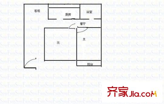 菁華園 3室 戶型圖