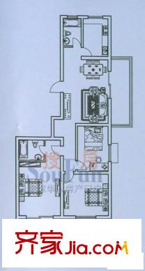 春雨花園戶型圖戶型A 3室2廳2衛(wèi)1廚