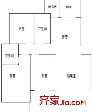 泉山美墅（住宅） 3室 戶型圖