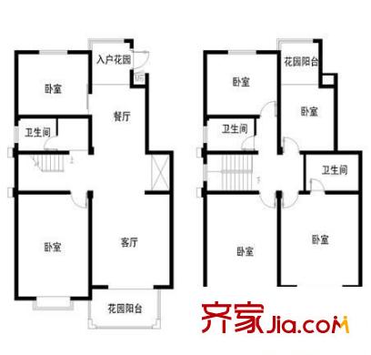 錦繡嘉園 3室 戶型圖
