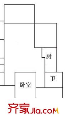 雁山小區(qū) 2室 戶型圖