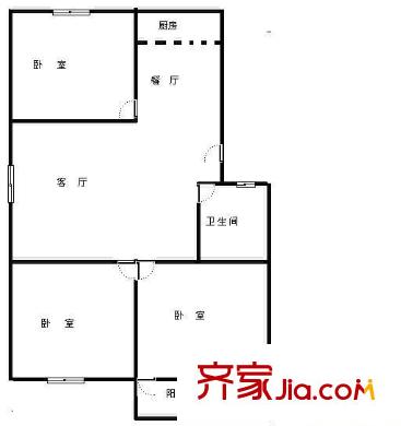 萬(wàn)通小區(qū) 3室 戶型圖