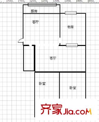 吳莊花園 3室 戶型圖