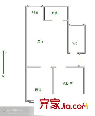 徐州人家 2室 戶型圖