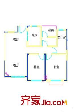 國信上城?學(xué)府12#中間戶 3室2廳1衛(wèi)1廚