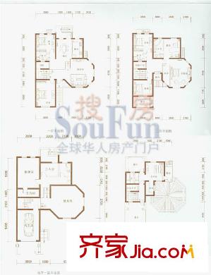 泉山森林海戶型圖E2戶型聯(lián)排別墅 7室2廳4衛(wèi)1廚