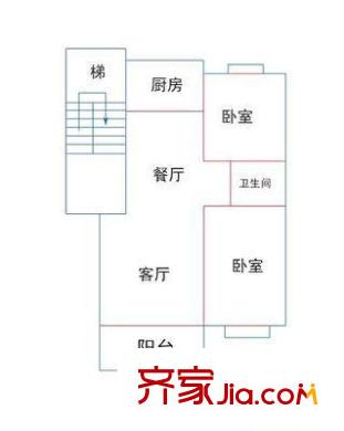 康居小區(qū) 3室 戶型圖