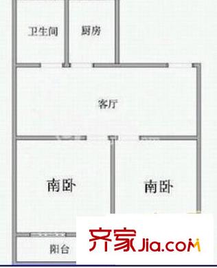 康居小區(qū) 2室 戶型圖